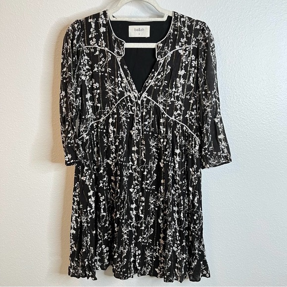 BA&SH Frezza Printed Mini Smock Dress - Picture 10 of 12